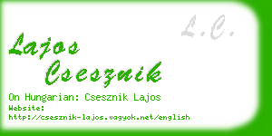 lajos csesznik business card